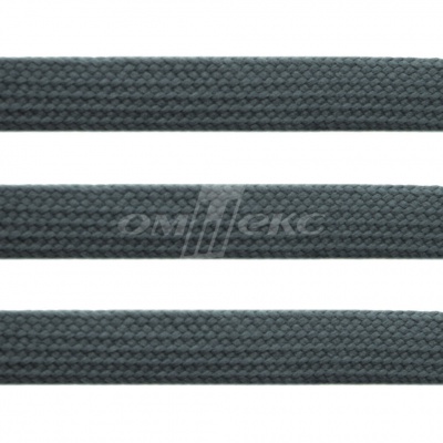 Шнур плетеный (плоский) d-12 мм, (уп.90+/-1м), 100% полиэстер, цв.272 - серый - купить в Кисловодске. Цена: 8.62 руб.