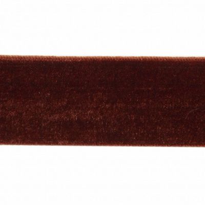 Лента бархатная нейлон, шир.25 мм, (упак. 45,7м), цв.120-шоколад - купить в Кисловодске. Цена: 981.09 руб.