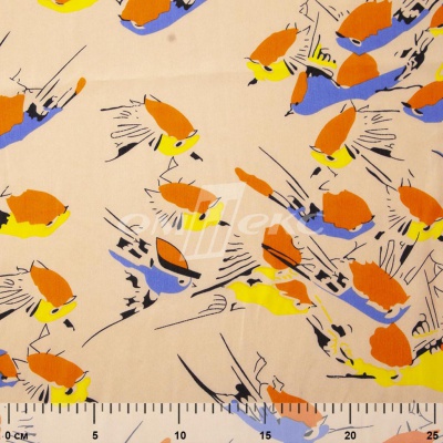 Плательная ткань "Софи" 14.1, 75 гр/м2, шир.150 см, принт птицы - купить в Кисловодске. Цена 241.49 руб.