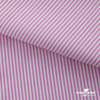 Ткань сорочечная Полоска Кенди, 115 г/м2, 58% пэ,42% хл, шир.150 см, цв.1-розовый, (арт.110) - купить в Кисловодске. Цена 306.69 руб.