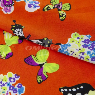 Плательная ткань "Софи" 7.1, 75 гр/м2, шир.150 см, принт бабочки - купить в Кисловодске. Цена 241.49 руб.