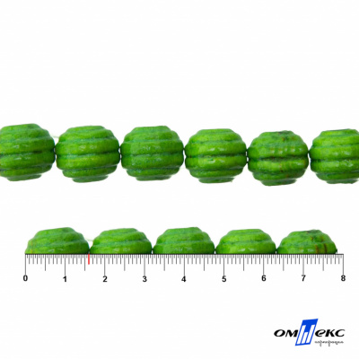 0309-Бусины деревянные "ОмТекс", 16 мм, упак.50+/-3шт, цв.019-зеленый - купить в Кисловодске. Цена: 62.22 руб.