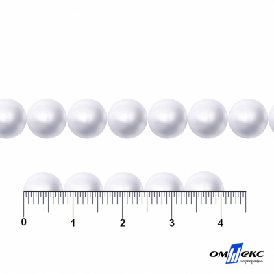 0404-5146А-Полубусины пластиковые круглые "ОмТекс", 8 мм, (уп.50гр=365+/-3шт), цв.064-белый - купить в Кисловодске. Цена: 63.46 руб.