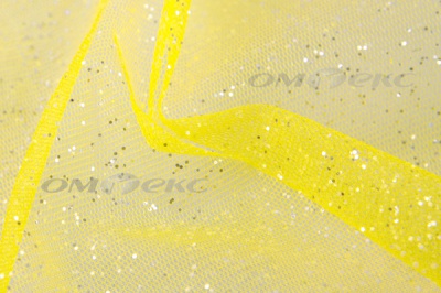 Сетка Глиттер, 40 гр/м2, шир.160см, цвет жёлтый - купить в Кисловодске. Цена 163.01 руб.