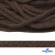 Шнур плетеный d-6 мм, 70% хлопок 30% полиэстер, уп.90+/-1 м, цв.1073-т.коричневый - купить в Кисловодске. Цена: 594 руб.