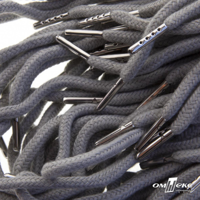 Шнурки #107-08, круглые 130 см, цв.серый - купить в Кисловодске. Цена: 26.88 руб.