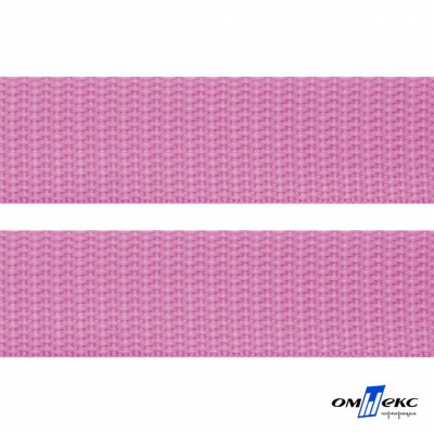 Розовый- цв.513-Текстильная лента-стропа 550 гр/м2 ,100% пэ шир.30 мм (боб.50+/-1 м) - купить в Кисловодске. Цена: 475.36 руб.