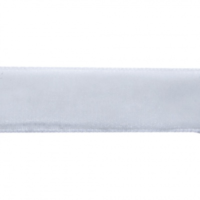 Лента бархатная нейлон, шир.12 мм, (упак. 45,7м), цв.01-белый - купить в Кисловодске. Цена: 457.61 руб.