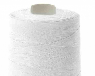 Швейные нитки (армированные) 28S/2, нам. 2 500 м, цвет белый - купить в Кисловодске. Цена: 148.95 руб.