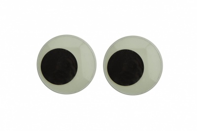 Глазки для игрушек, круглые, с бегающими зрачками, 40 мм/упак.20+/-2 шт, цв. -черно-белые - купить в Кисловодске. Цена: 158.73 руб.