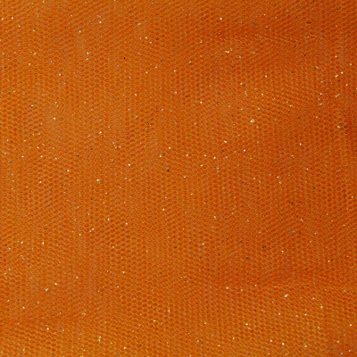 Сетка Глиттер, 24 г/м2, шир.145 см., оранжевый - купить в Кисловодске. Цена 117.24 руб.