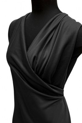 Трикотаж "Grange" BLACK 1# (2,38м/кг), 280 гр/м2, шир.150 см, цвет чёрно-серый - купить в Кисловодске. Цена 870.01 руб.