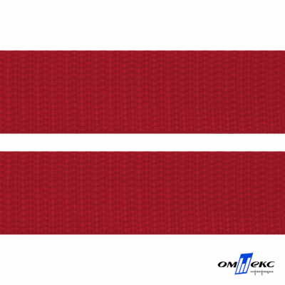Красный- цв.171 -Текстильная лента-стропа 550 гр/м2 ,100% пэ шир.20 мм (боб.50+/-1 м) - купить в Кисловодске. Цена: 318.85 руб.