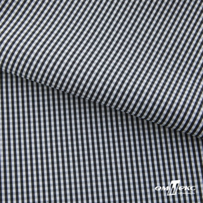 Ткань сорочечная Клетка Виши, 115 г/м2, 58% пэ,42% хл, шир.150 см, цв.6-черный, (арт.111) - купить в Кисловодске. Цена 306.69 руб.