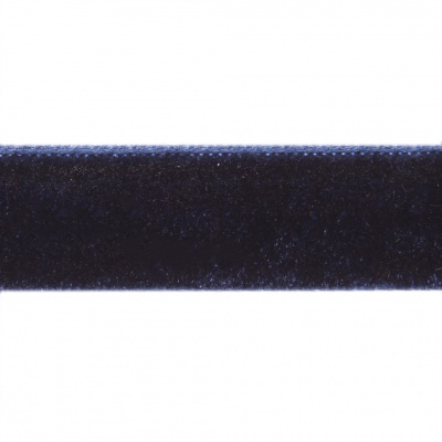 Лента бархатная нейлон, шир.12 мм, (упак. 45,7м), цв.180-т.синий - купить в Кисловодске. Цена: 415.80 руб.