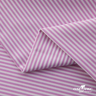 Ткань сорочечная Полоска Кенди, 115 г/м2, 58% пэ,42% хл, шир.150 см, цв.1-розовый, (арт.110) - купить в Кисловодске. Цена 306.69 руб.
