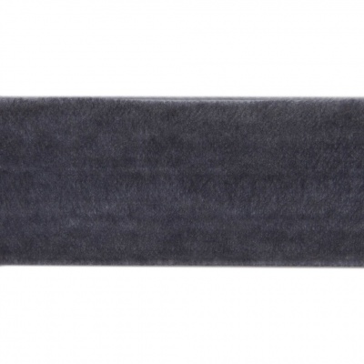 Лента бархатная нейлон, шир.25 мм, (упак. 45,7м), цв.189-т.серый - купить в Кисловодске. Цена: 981.09 руб.