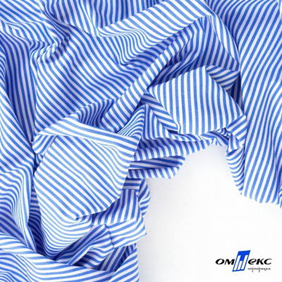 Ткань сорочечная Полоска Кенди, 115 г/м2, 58% пэ,42% хл, шир.150 см, цв.3-синий, (арт.110) - купить в Кисловодске. Цена 306.69 руб.