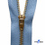 Молнии джинсовые металл т-5, 18 см латунь (YG), цв.-деним (231) - купить в Кисловодске. Цена: 22.80 руб.