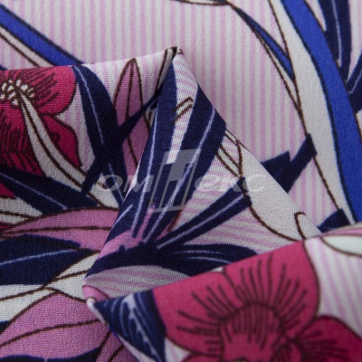 Плательная ткань "Фламенко" 18.1, 80 гр/м2, шир.150 см, принт растительный - купить в Кисловодске. Цена 239.03 руб.