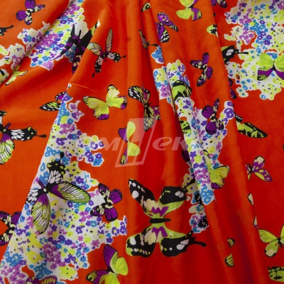 Плательная ткань "Софи" 7.1, 75 гр/м2, шир.150 см, принт бабочки - купить в Кисловодске. Цена 243.96 руб.