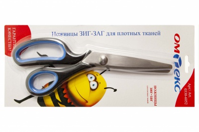 Ножницы арт.0330-6052 "ЗИГ-ЗАГ" 5 мм, для плотных тканей , 9"/ 229 мм - купить в Кисловодске. Цена: 733.08 руб.