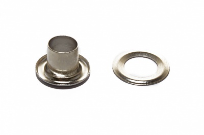 Люверсы металлические "ОмТекс", блочка/кольцо, (4 мм) - цв.никель - купить в Кисловодске. Цена: 0.24 руб.