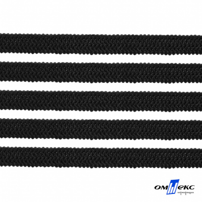 Лента эластичная вязанная (резинка) 4 мм (200+/-1 м) 400 гр/м2 черная бобина "ОМТЕКС" - купить в Кисловодске. Цена: 1.78 руб.