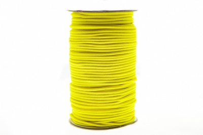 0370-1301-Шнур эластичный 3 мм, (уп.100+/-1м), цв.110 - желтый - купить в Кисловодске. Цена: 459.62 руб.