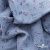 Ткань Муслин принт, 100% хлопок, 125 гр/м2, шир. 140 см, #2308 цв. 69 серо-голубой с цветком - купить в Кисловодске. Цена 413.11 руб.