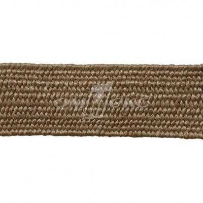 Тесьма отделочная полипропиленовая плетеная эластичная #2, шир. 40мм, цв.- соломенный - купить в Кисловодске. Цена: 51.51 руб.