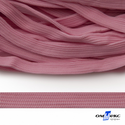 Шнур плетеный (плоский) d-12 мм, (уп.90+/-1м), 100% полиэстер, цв.256 - розовый - купить в Кисловодске. Цена: 8.62 руб.