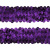 Тесьма с пайетками 12, шир. 30 мм/уп. 25+/-1 м, цвет фиолет - купить в Кисловодске. Цена: 1 098.48 руб.