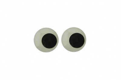 Глазки для игрушек, круглые, с бегающими зрачками, 8 мм/упак.100+/-2 шт, цв. -черно-белые - купить в Кисловодске. Цена: 28.86 руб.