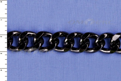 Цепь металл декоративная №9 (13,5*16,5) черная (10+/-1 м)  - купить в Кисловодске. Цена: 808.92 руб.