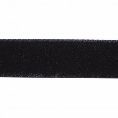 Лента бархатная нейлон, шир.12 мм, (упак. 45,7м), цв.03-черный - купить в Кисловодске. Цена: 448.27 руб.