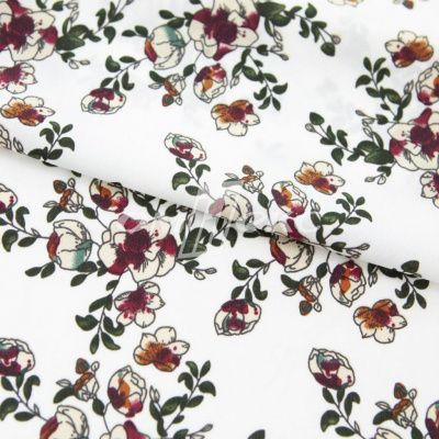 Плательная ткань "Фламенко" 23.1, 80 гр/м2, шир.150 см, принт растительный - купить в Кисловодске. Цена 264.56 руб.