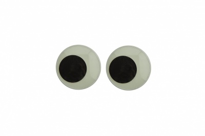Глазки для игрушек, круглые, с ресничками, 10 мм/упак.50+/-2 шт, цв. -черно-белые - купить в Кисловодске. Цена: 21.24 руб.