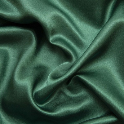 Поли креп-сатин 19-5420, 125 (+/-5) гр/м2, шир.150см, цвет зелёный - купить в Кисловодске. Цена 155.57 руб.